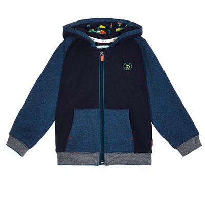 Baker by Ted Baker Boys' navy colour block hoodie